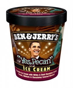 'Yes Pecan!' Chocolate Obama Ice Cream Packaging from Ben & Jerry's 'Yes Pecan!' Chocolate Obama Ice Cream Packaging from Ben & Jerry's