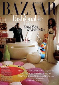 Kanye West and Alexis Phifer on Harpers Bazaar Magazine Kanye West and fiancée Alexis Phifer, Harpers Bazaar article, with iMac