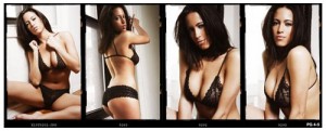 Amber Lee Ettinger, in black bra and bottom
