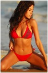 Amber Lee Ettinger, modeling in hot red bikini