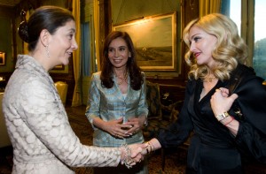 Cristina Kirchner, Madonna, & Nobel Peace Prize nominee former Colombia Senator Ingrid Betancourt 