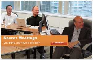 Secret Meetings at Microsoft with Steve Jobs Apple CEO and Steve Ballmer Microsoft CEO. Apple logo added back to the MacBook Secret Meetings with Steve Jobs Apple CEO and Steve Ballmer Microsoft CEO. Apple logo added back to the MacBook!