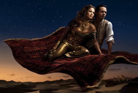 1600x Jennifer Lopez as Princess Jasmine, Mark Anthony as Aladin