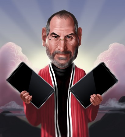 2. iSlate iPad Moses, Top 5 holy godly Apple CEO Steve Jobs illustrations, photoshopped