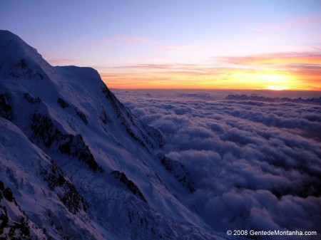 Sunset at Mont Blanc, France Italy