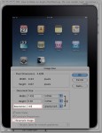 Apple iPad full scale mockup, photoshop settings