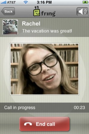 fring, video call, VOIP phone calls over 3G, iPhone app, iPad ready