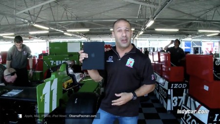 Indycar Tony Kanaan uses Apple iPad