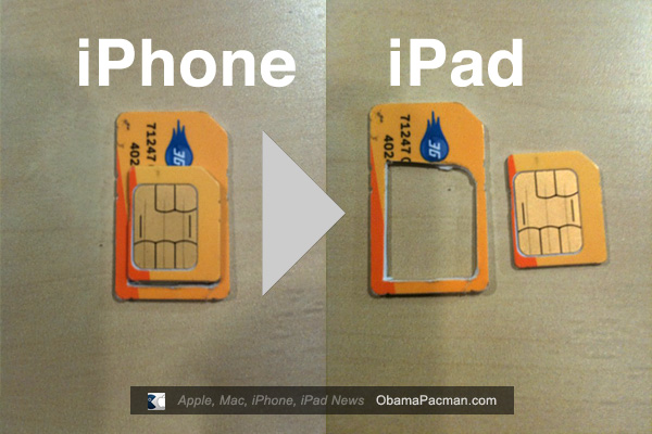 DIY mod of iPhone AT&T / mobile SIM card to work with iPad 3G Micro-SIM card 