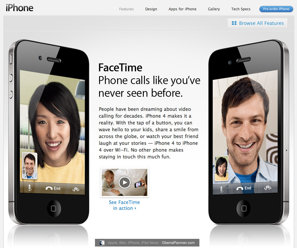 Apple iPhone 4 FaceTime Video @