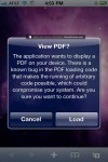 Cydia PDF Loading Warner in action