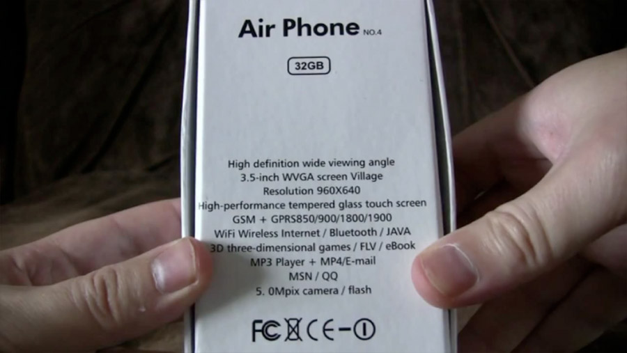 iphone 4 box pics. The AirPhone iPhone 4 knockoff
