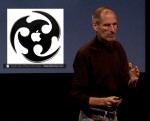 Steve Jobs Ninja Throwing Star Keynote wearing Black Turtleneck