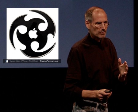 Steve Jobs Ninja Throwing Star Keynote wearing Black Turtleneck