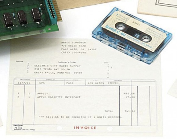 Invoice, First Apple-I Computer