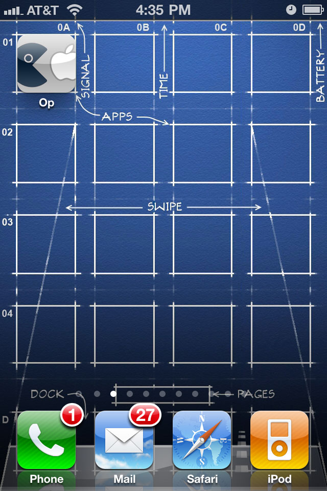 ObamaPacman » iPhone 4 Blueprint Wallpaper