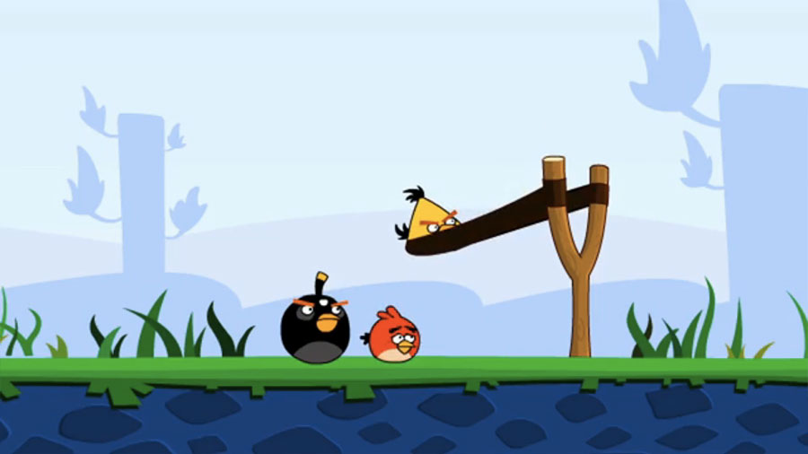 Angry Birds slingshot  Obama Pacman