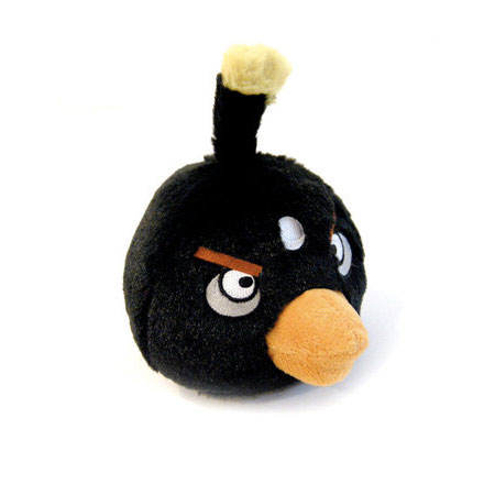 giant black angry bird plush