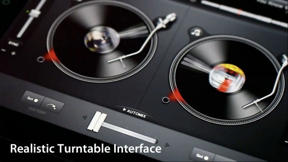 Realistic Turntable, iPad Djay DJ App