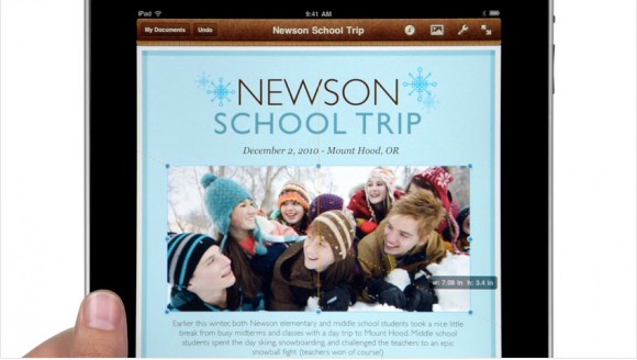 iPad Pages, Word Processing app