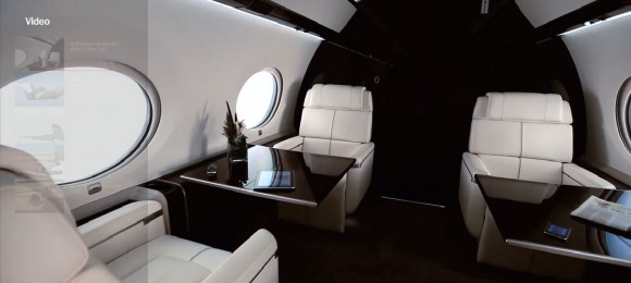 iPhone iPad in Gulfstream G650 Cabin