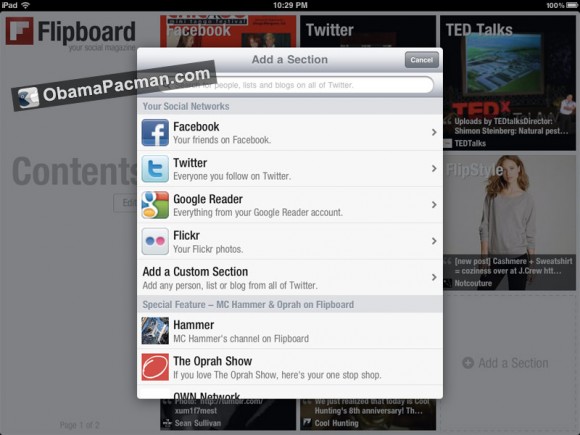 MC Hammer iPad Flipboard Channel