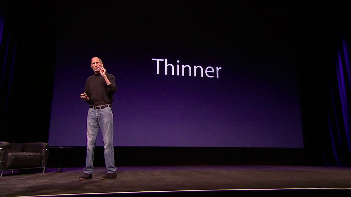 steve jobs thinner. Steve Jobs iPad 2 Thinner