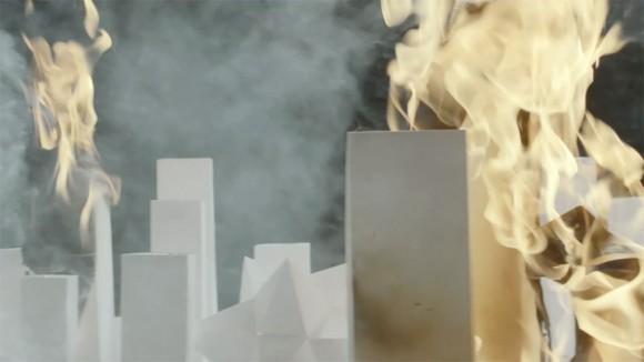 Adele burning paper city, Rolling in the Deep