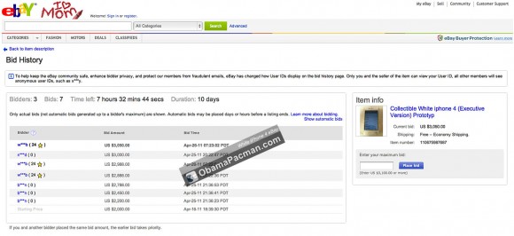 White iPhone 4 Prototype Bidders
