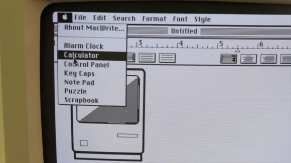 Widgets Mac OS 1, Calculator, Alarm Clock, Note Pad