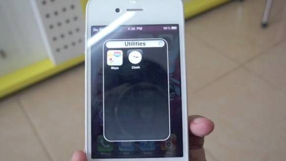iPhone 4s iOS 5 Folder Prototype