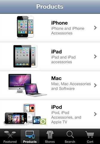 Apple Store Products iPhone App