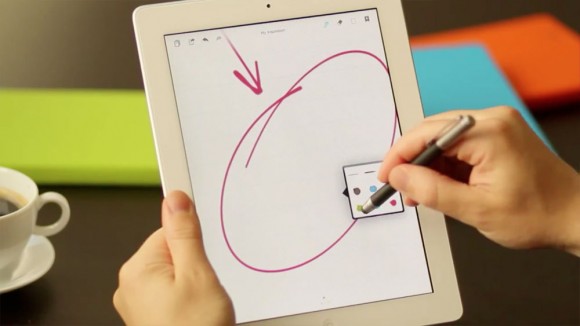 Color picker, Wacom iPad Bamboo notepad app