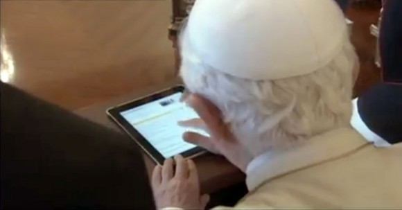 Pope iPad Tweet