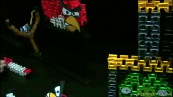 Red bird vs pig castle, Making of Angry Birds Domino