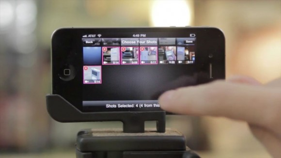 Scene selection, Videolicious iPhone