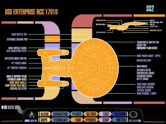 USS Enterprise Blueprint, Official Star Trek Padd iPad App