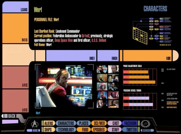 Worf, Official Star Trek Padd iPad App