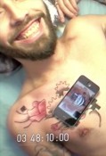 smiley face augmented reality tattoo