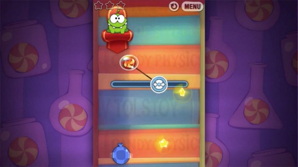 Floating stars, Cut the Rope Experiments