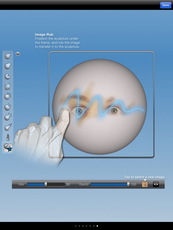 Image transfer, Audodesk 123D Sculpt iPad App