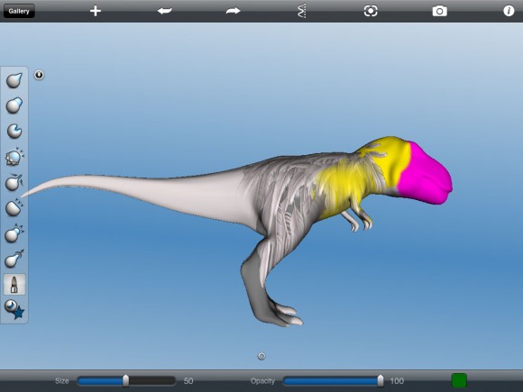 Pink dIno with feather skin, Audodesk 123D Sculpt demo