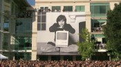 Young Steve Jobs mural Apple headquarters