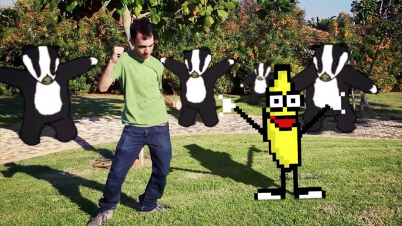 Badger with Peanut butter jelly time, GAG Quartet meme song