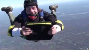 Sky diving with rugged G-Form iPad Extreme Sleeve