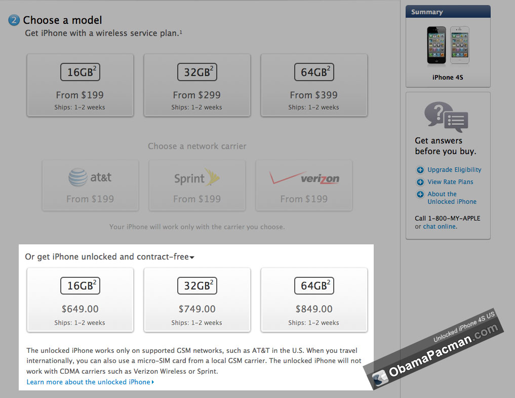 IPhone 4S Unlocked Cheap Prices