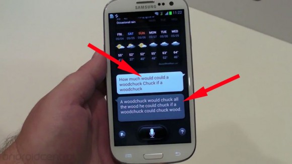 Samsung Galaxy III S Voice Woodchuck fail Samsung Galaxy III S Voice Woodchuck fail