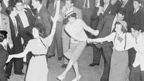 old school jazz hipsters dancing swing