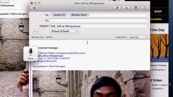 Dictation, Mac OS X 10.8