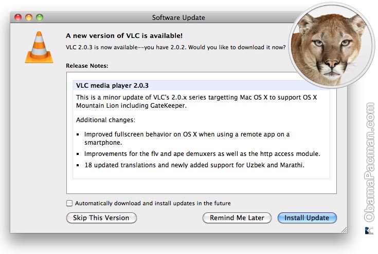 VLC Media Player Para Mac 10.9.5